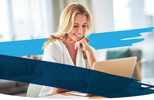 Woman using computer