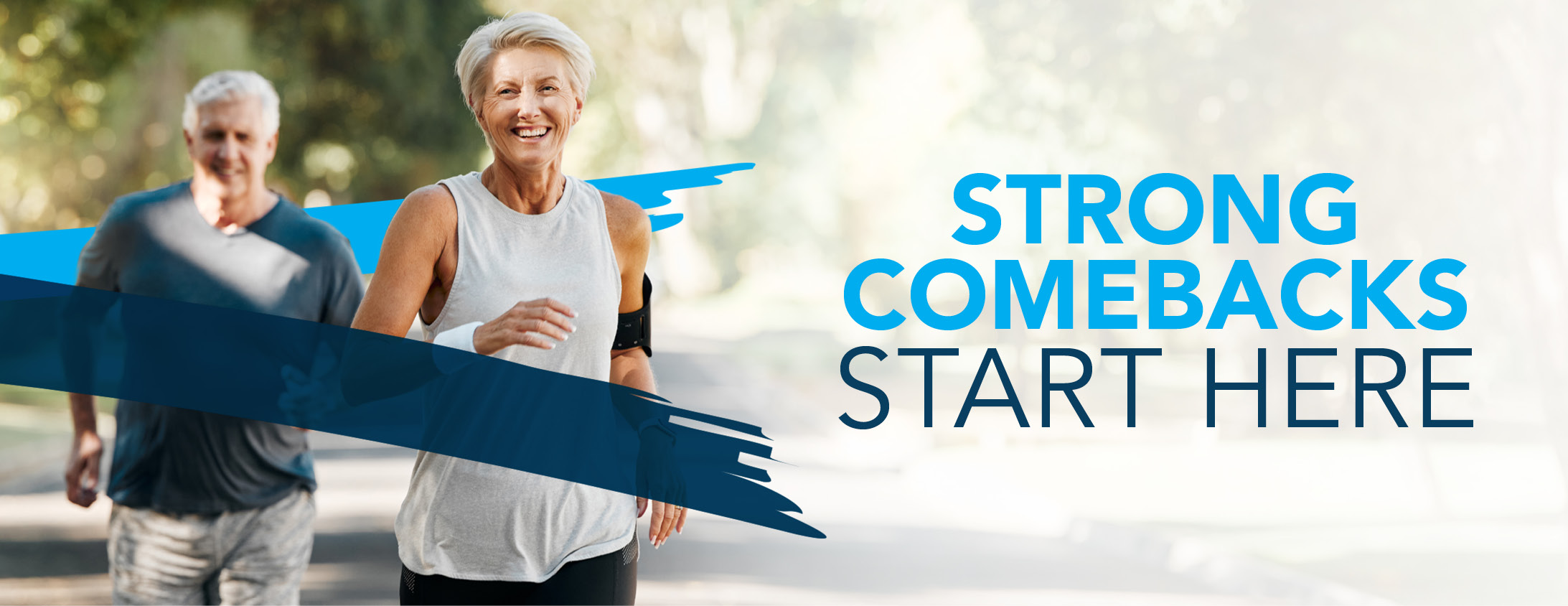 photo of running couple – Strong Comebacks Start Here