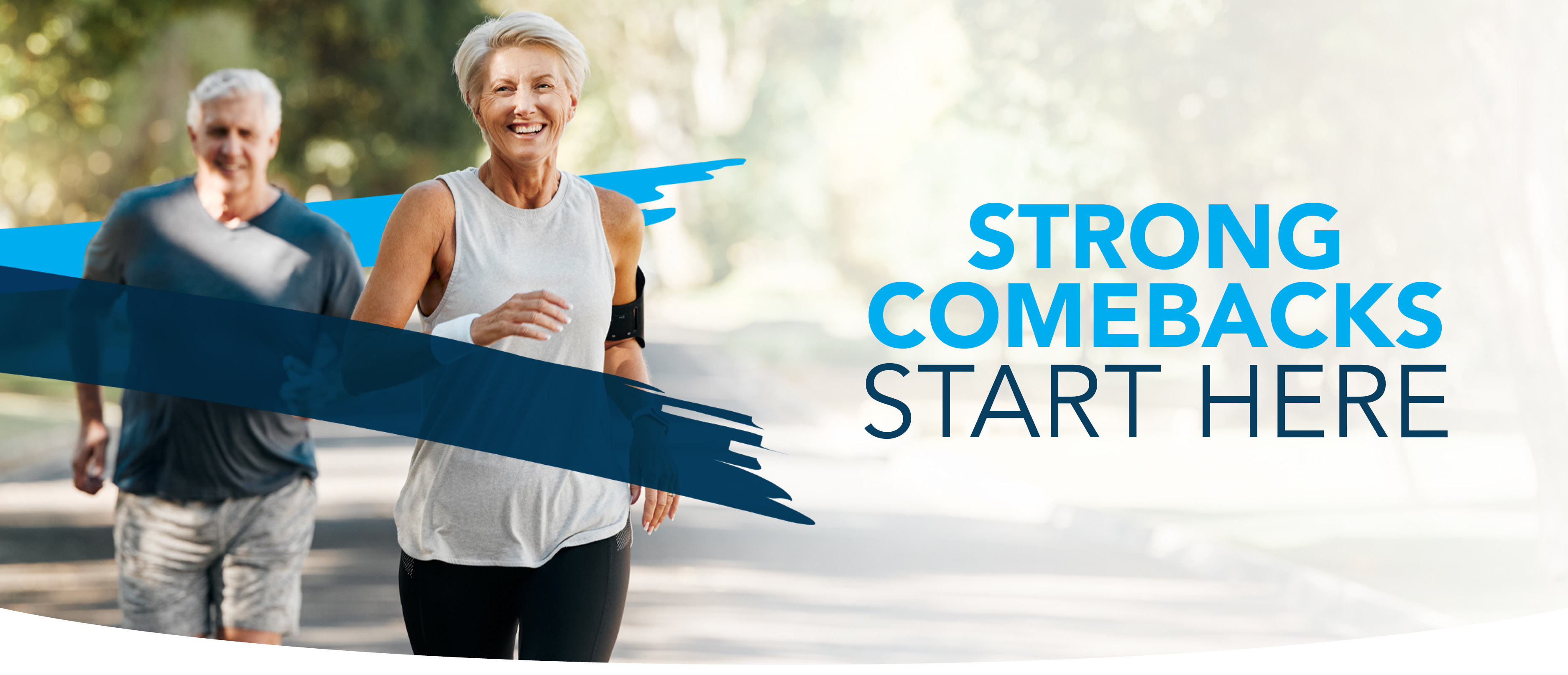 photo of running couple – Strong Comebacks Start Here