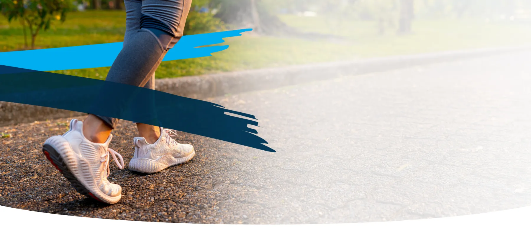 feet of woman walking