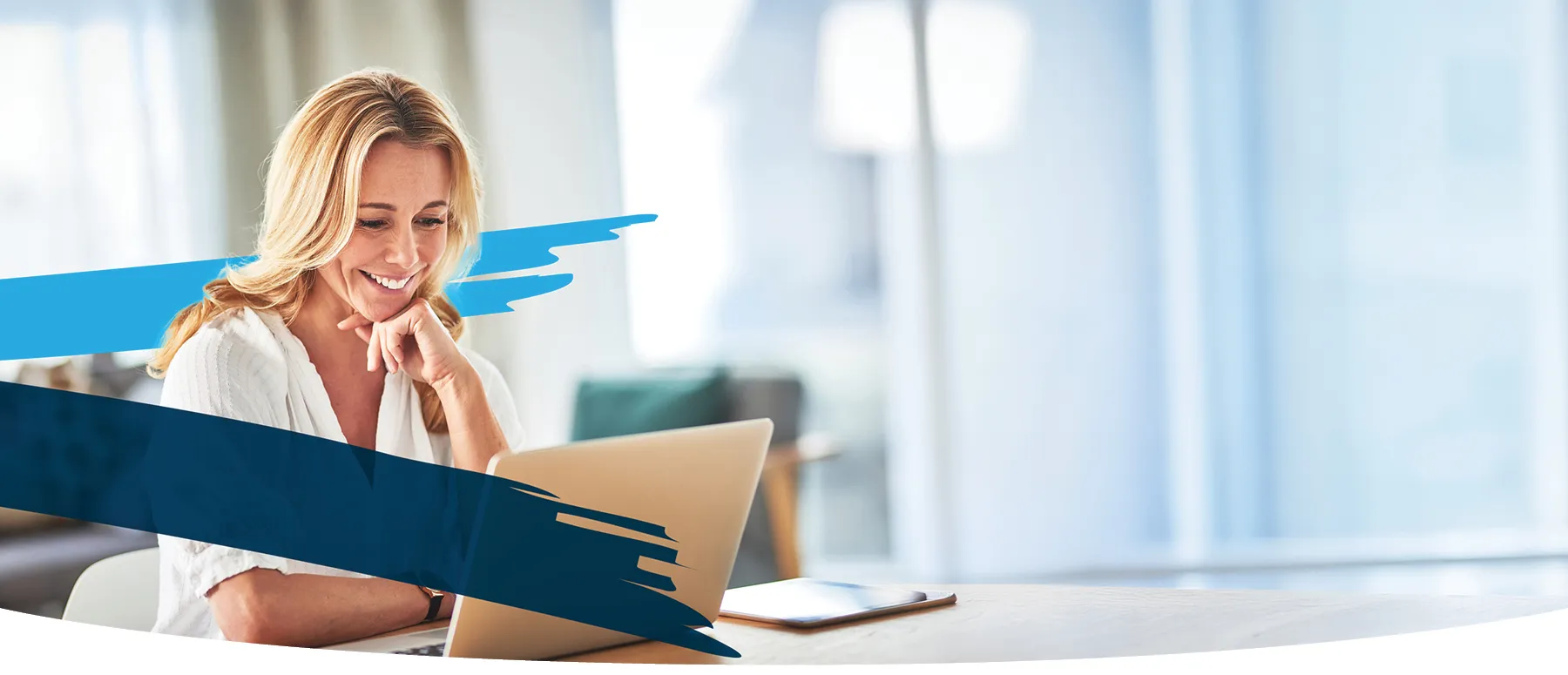Woman using computer